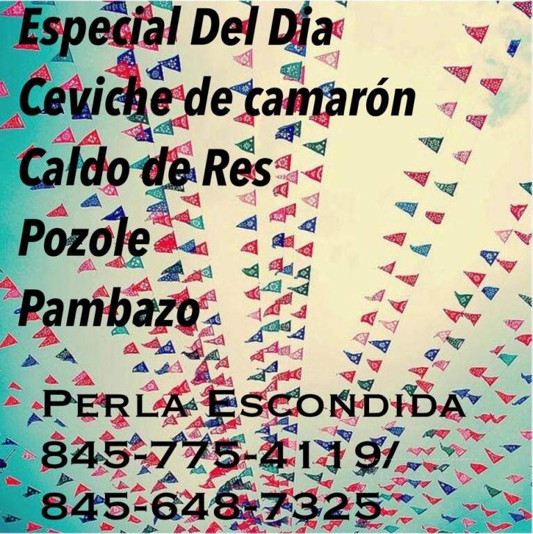Perla Escondida Mexican Restaurant - Middletown, NY menu_pic