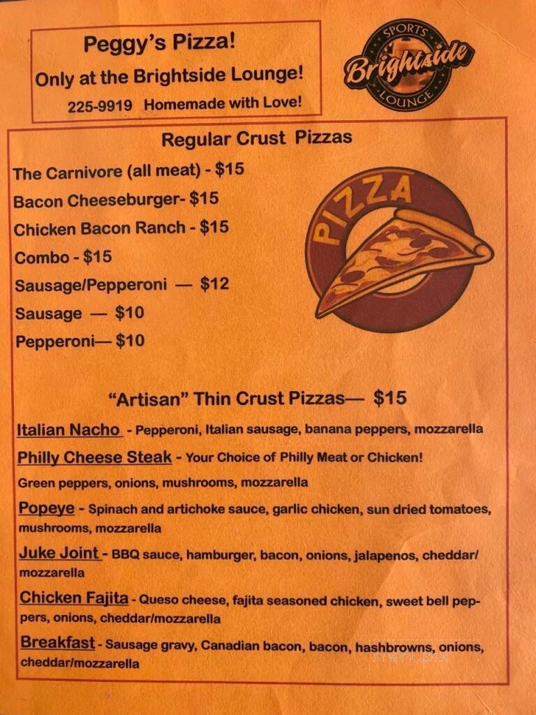 Brightside Lounge - Cherokee, IA menu_pic