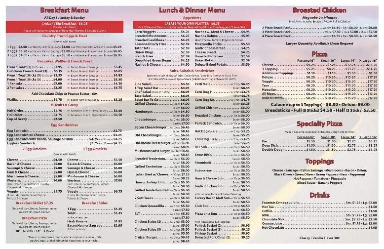 Cruisers - Winamac, IN menu_pic
