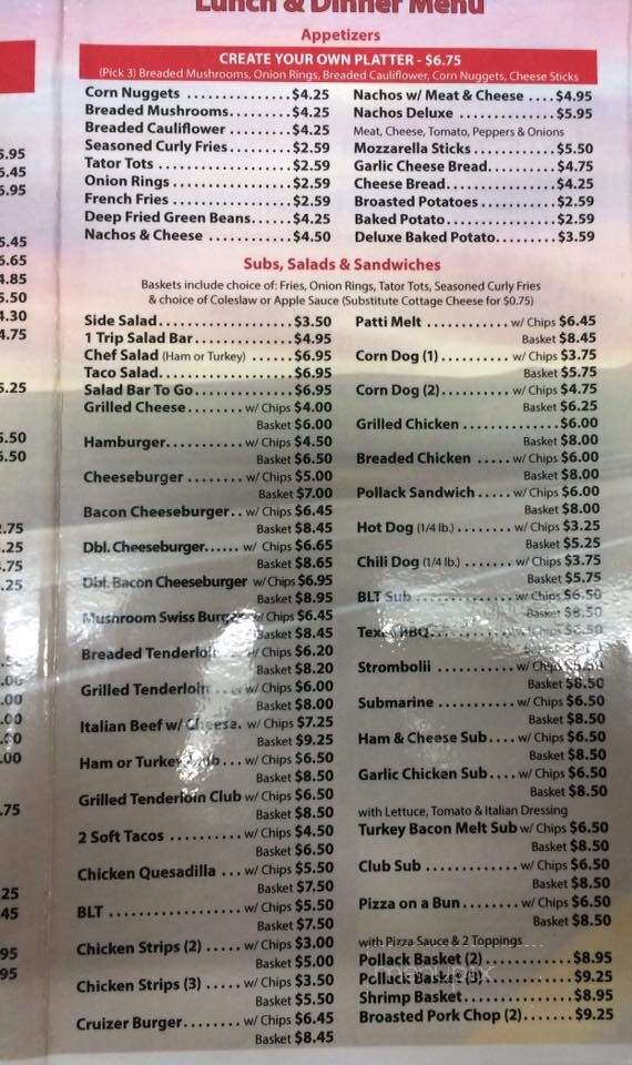 Cruisers - Winamac, IN menu_pic