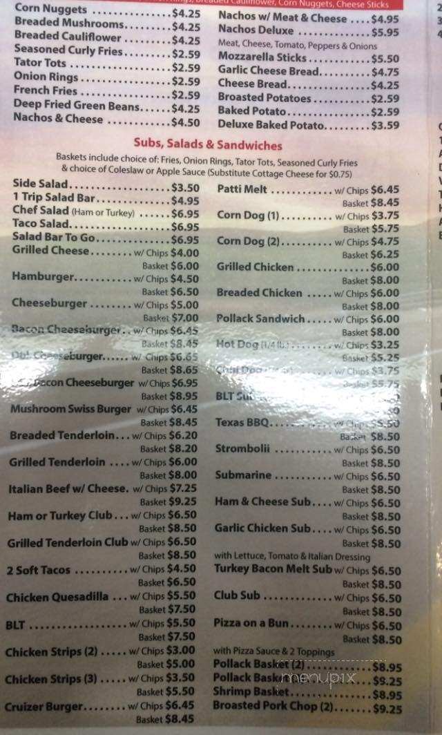 Cruisers - Winamac, IN menu_pic