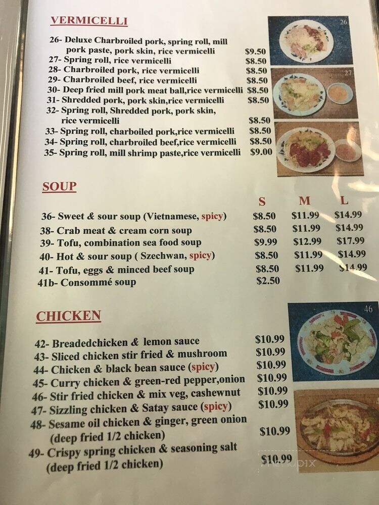 Little Saigon Restaurant - Winnipeg, MB menu_pic