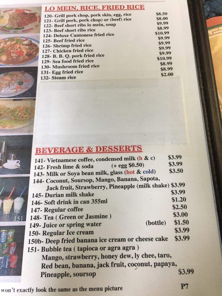 Little Saigon Restaurant - Winnipeg, MB menu_pic