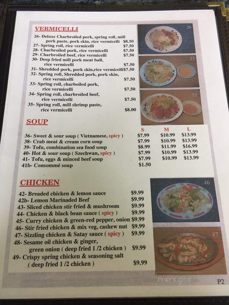 Little Saigon Restaurant - Winnipeg, MB menu_pic