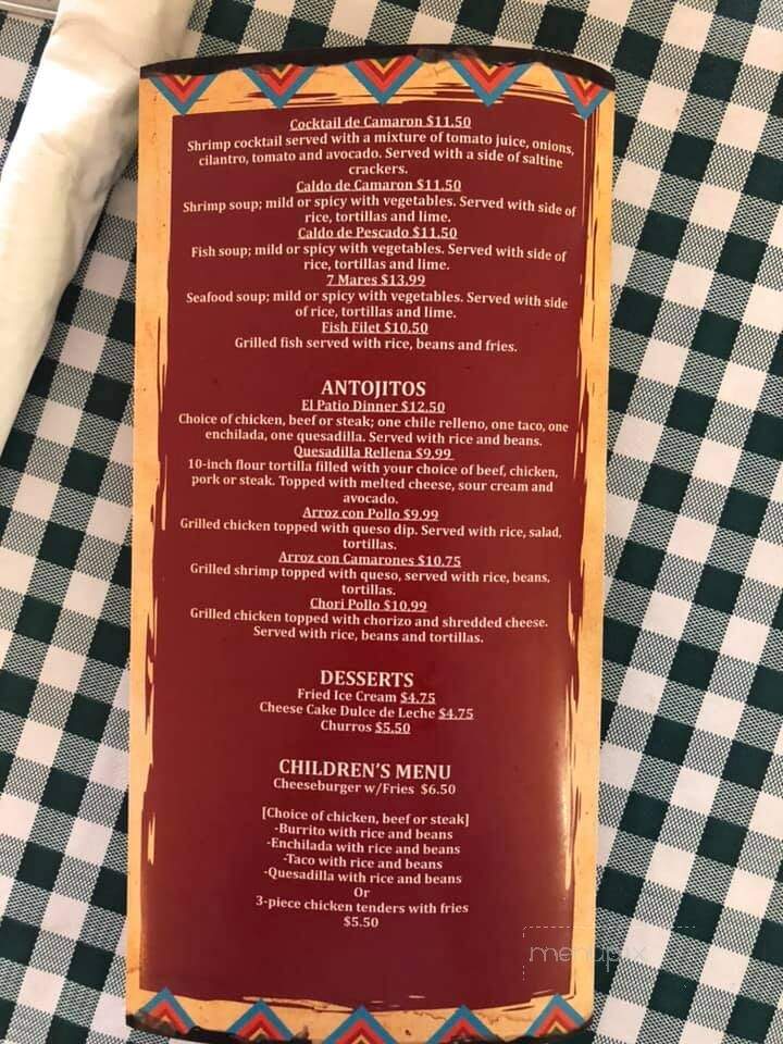 El Patio Restaurant - West Liberty, IA menu_pic
