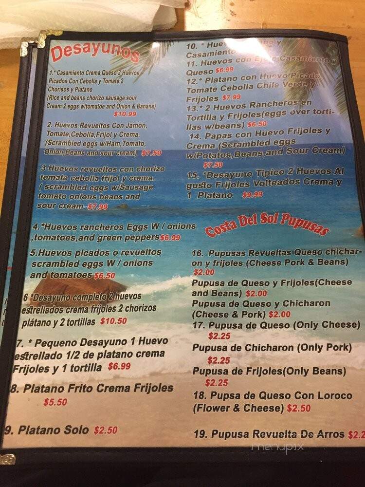 La Costa Del Sol - Las Vegas, NV menu_pic