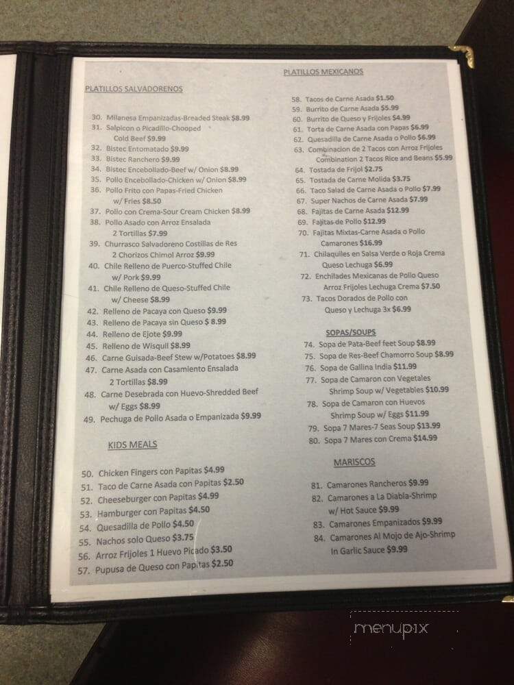 La Costa Del Sol - Las Vegas, NV menu_pic