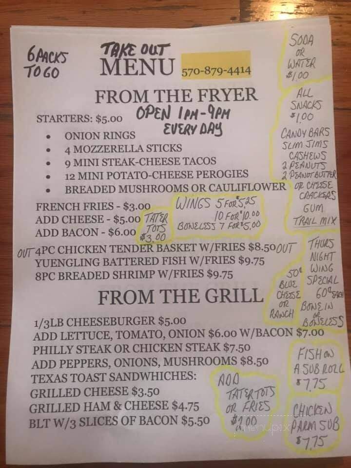 Country Lounge - Great Bend, PA menu_pic