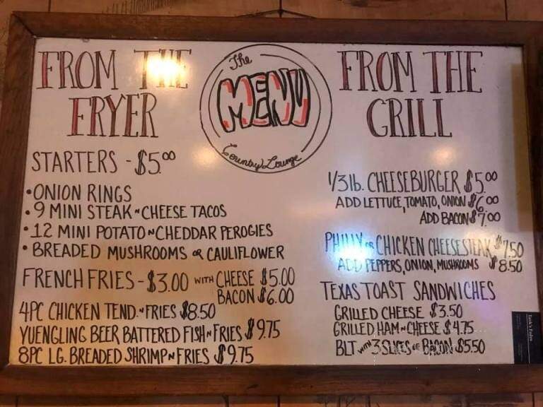 Country Lounge - Great Bend, PA menu_pic