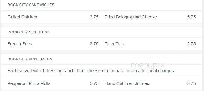 Rock City Tavern - Rock Hill, SC menu_pic