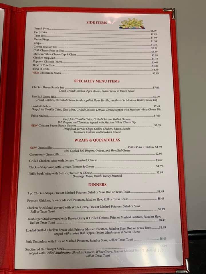 Pangburn Cafe - Pangburn, AR menu_pic