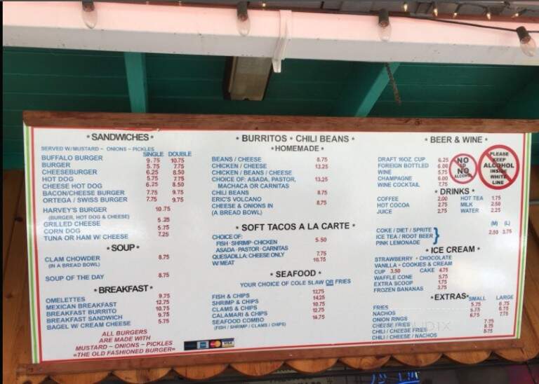 Eric's On The Pier - Avalon, CA menu_pic