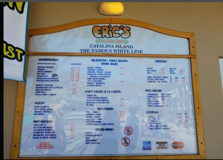 Eric's On The Pier - Avalon, CA menu_pic