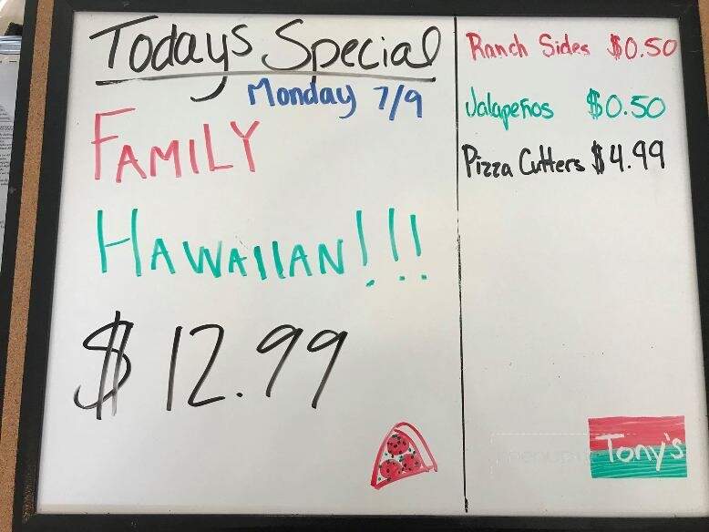 Tony's Take N Bake Pizza - Los Molinos, CA menu_pic