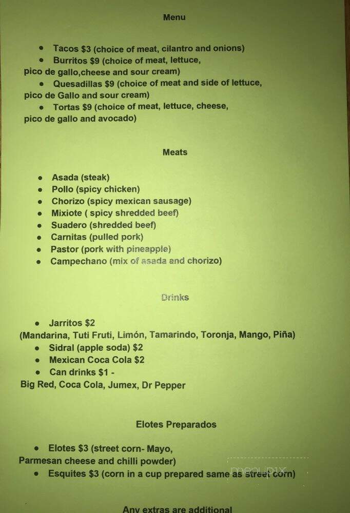 Taqueria El Gran Tako Estilo Mexico - Jeffersonville, IN menu_pic