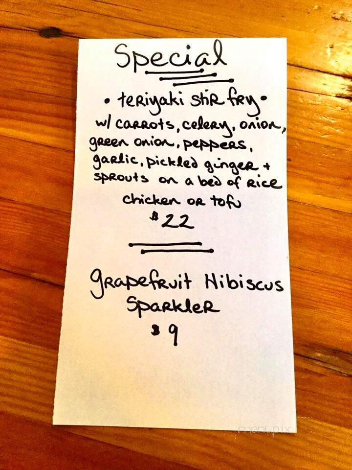 Sleep Is For Sissies - Winlaw, BC menu_pic