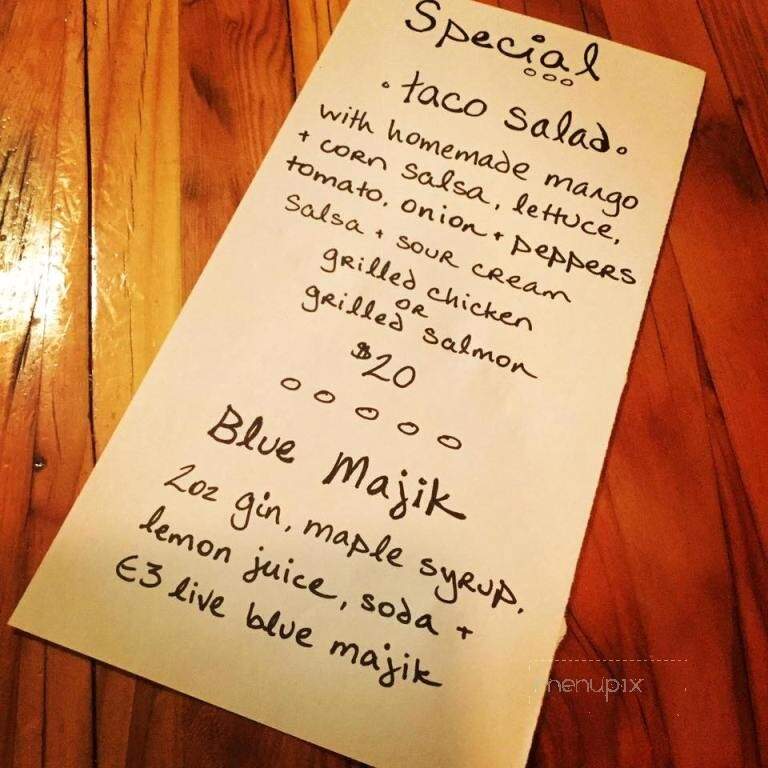 Sleep Is For Sissies - Winlaw, BC menu_pic