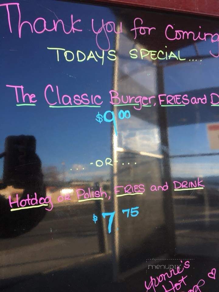 Yvonne's Hot Dogs - Fernley, NV menu_pic