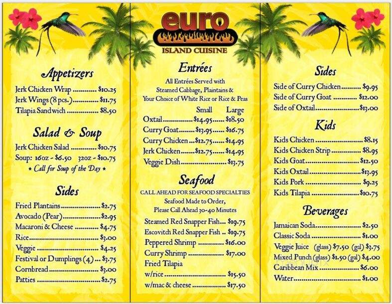 Euro Island Cuisine - Bridgeton, NJ menu_pic