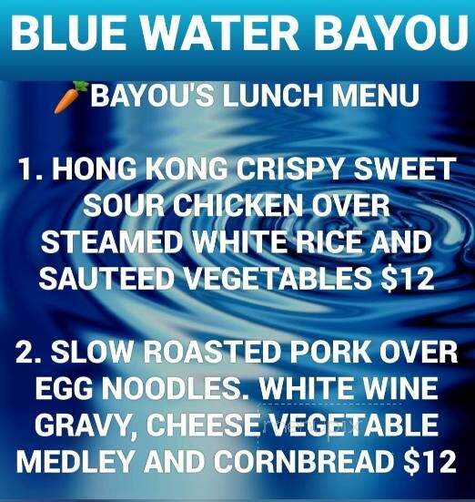 Blue Water Bayou Bistro - Ashdown, AR menu_pic