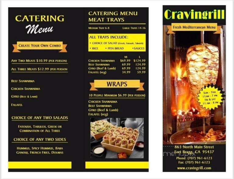 Cravingrill - Fort Bragg, CA menu_pic