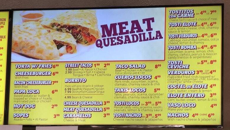 Tacos Y Raspados Mi Yaqui - Sierra Vista, AZ menu_pic