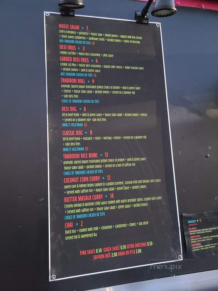 Desilicious - Portland, OR menu_pic