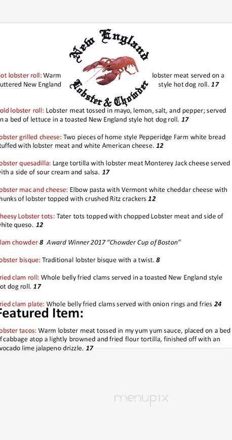 New England Lobster & Chowder - Galveston, TX