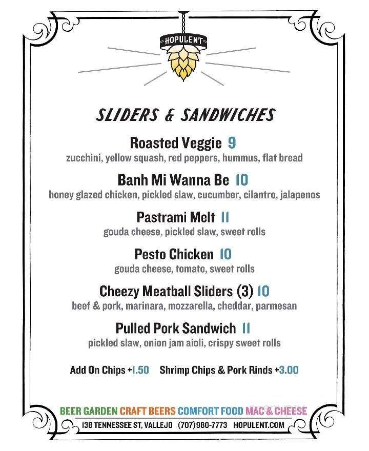 Hopulent - Vallejo, CA menu_pic