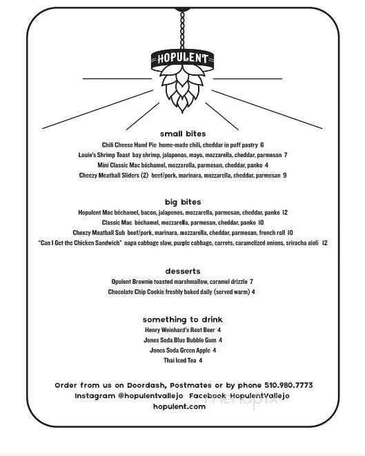 Hopulent - Vallejo, CA menu_pic