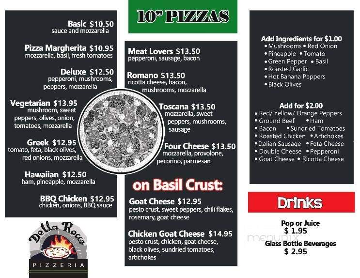 Della Rocca Pizzeria - Tobermory, ON menu_pic