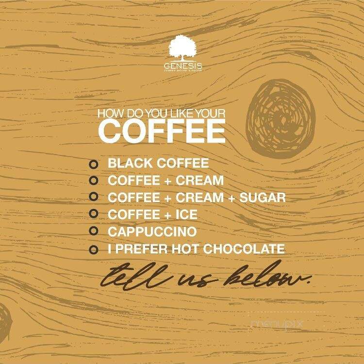 Genesis Coffee House & Eatery - Lexington, KY menu_pic