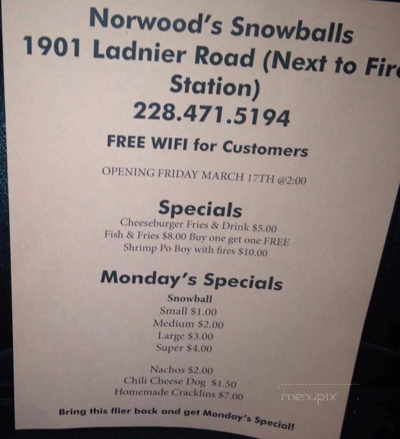 Norwood's Snowballs - Gautier, MS