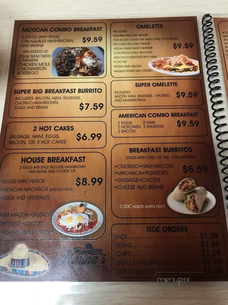Karina's Mexican Food - El Centro, CA menu_pic