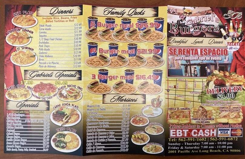 Gabriel's Burgers - Long Beach, CA menu_pic