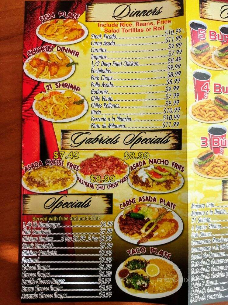 Gabriel's Burgers - Long Beach, CA menu_pic