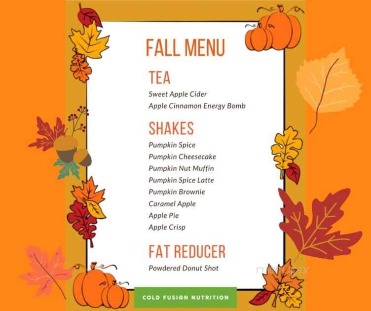 Cold Fusion - Fargo, ND menu_pic