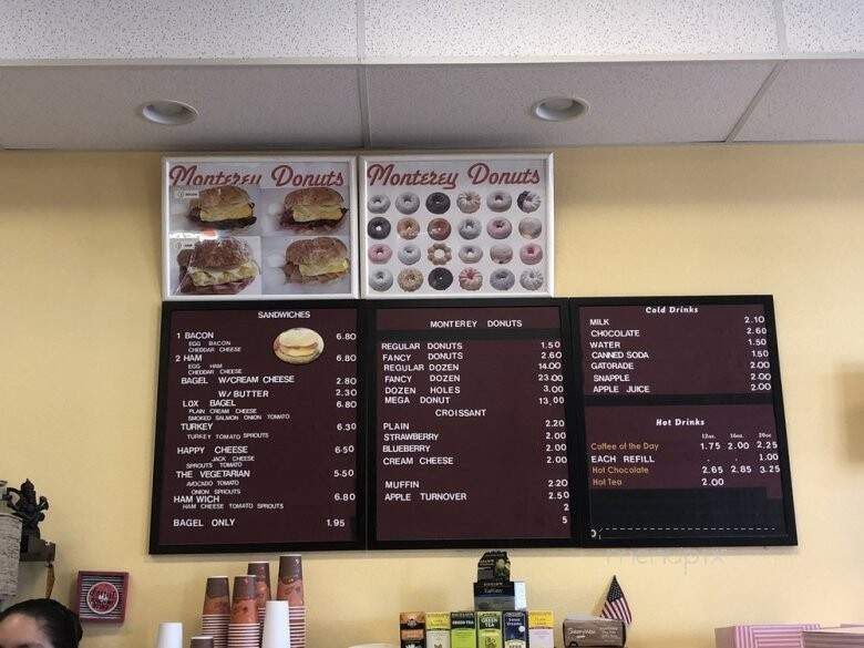 Monterey Donut Shop - Monterey, CA menu_pic