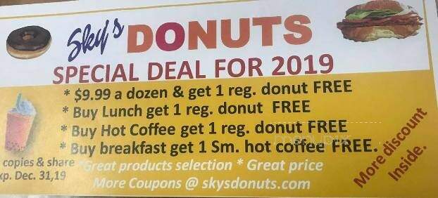 Ann's Donuts - Fresno, CA menu_pic