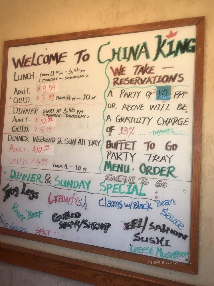 China King Buffet - Oklahoma City, OK menu_pic