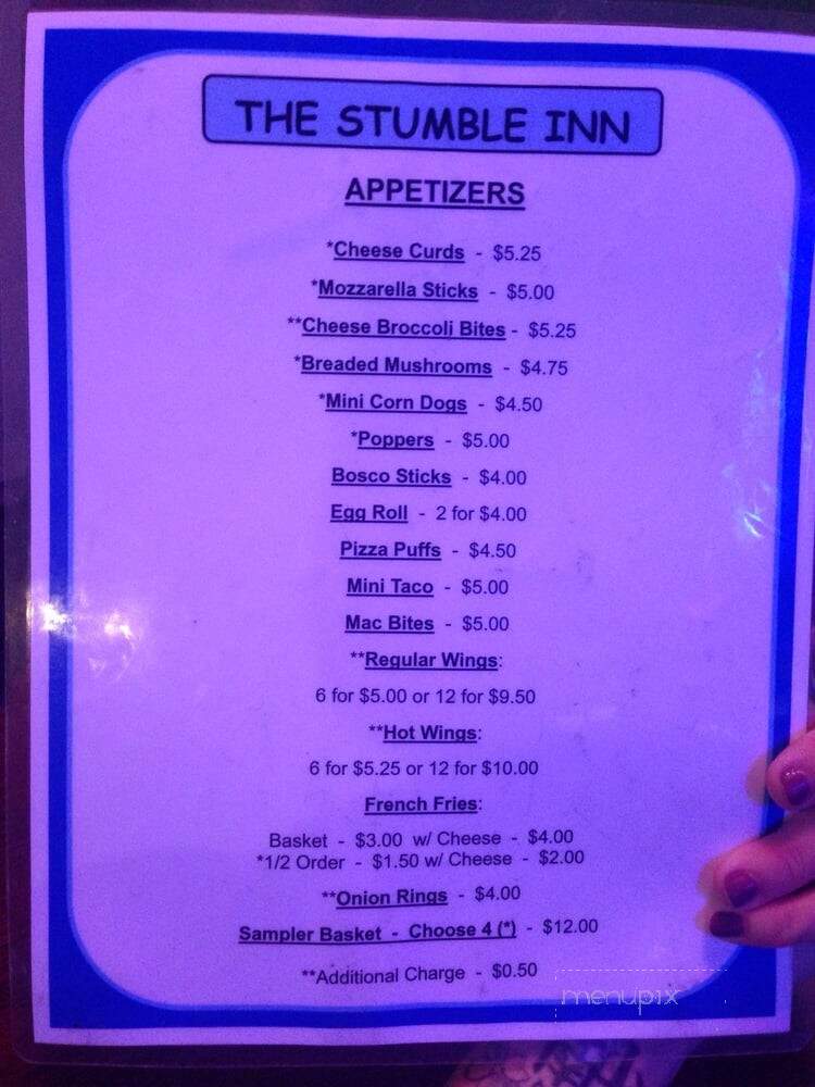 Stumble Inn - Capron, IL menu_pic