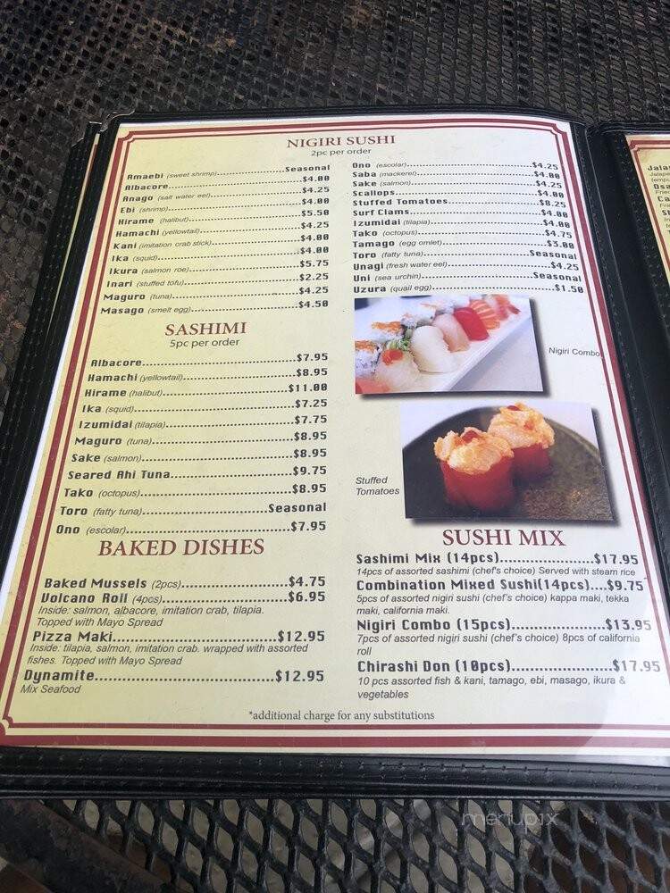 Osaka Japanese Food & Sushi - San Diego, CA menu_pic