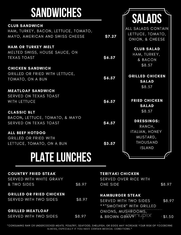American Cafe - Guthrie, KY menu_pic