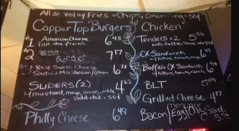 Copper Top Bar & Grill - Huntsville, AL menu_pic