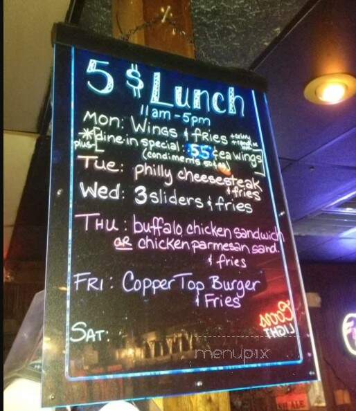 Copper Top Bar & Grill - Huntsville, AL menu_pic