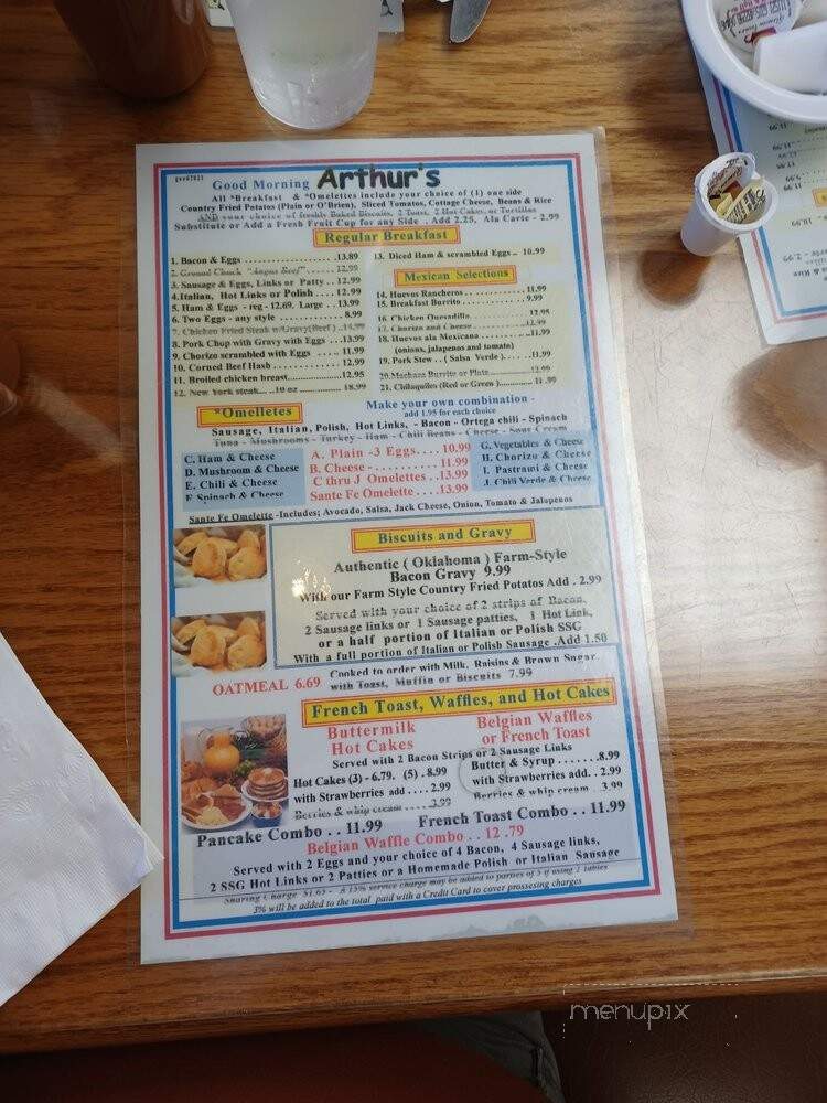 Arthur's Restaurant - Downey, CA menu_pic