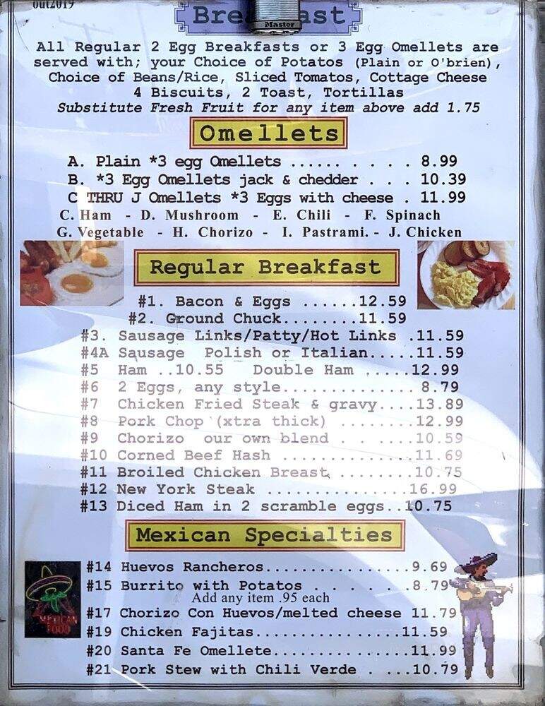 Arthur's Restaurant - Downey, CA menu_pic