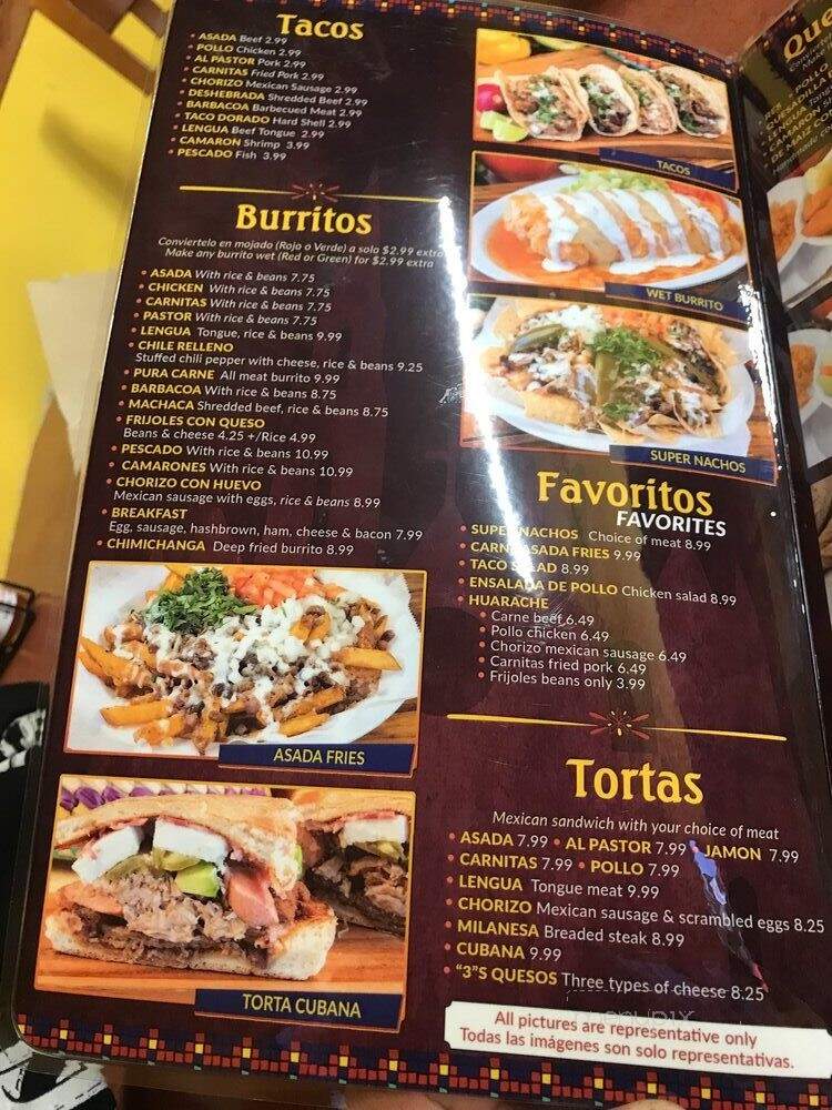 Lindo Michoacan - Anaheim, CA menu_pic