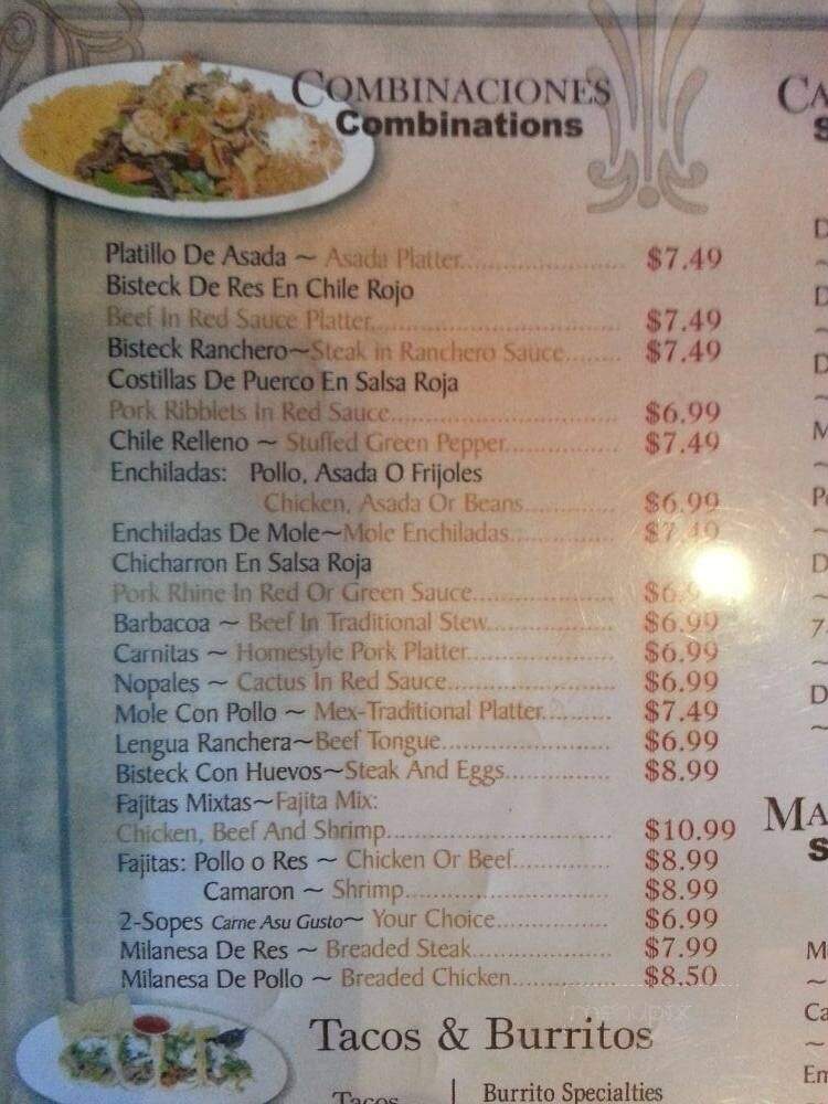 Lindo Michoacan - Anaheim, CA menu_pic