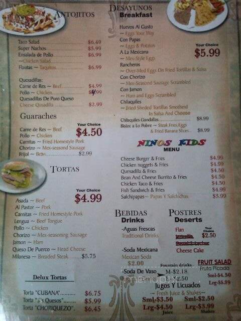 Lindo Michoacan - Anaheim, CA menu_pic